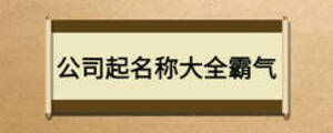 公司起名稱(chēng)大全霸氣