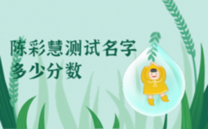 陳彩慧測試名字多少分數(shù)