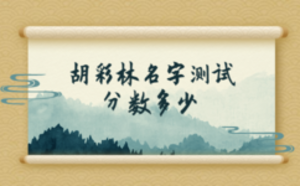 胡彩林名字測試分數(shù)多少