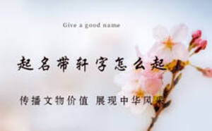 起名帶軒字怎么起，哪家公司起名靠譜