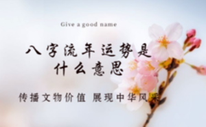 八字流年運(yùn)勢(shì)是什么意思