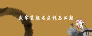 武字輩起名應(yīng)該怎么起