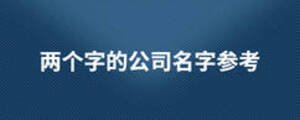 兩個(gè)字的公司名字參考