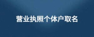 營業(yè)執(zhí)照個(gè)體戶取名