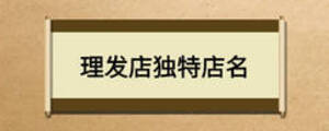 理發(fā)店獨(dú)特店名
