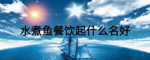水煮魚(yú)餐飲起什么名好