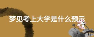 夢見考上大學(xué)是什么預(yù)示