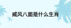 威風(fēng)八面是什么生肖