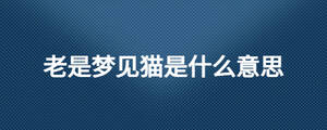 老是夢(mèng)見(jiàn)貓是什么意思