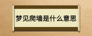 夢(mèng)見(jiàn)爬墻是什么意思