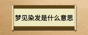 夢見染發是什么意思