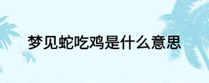 夢(mèng)見(jiàn)蛇吃雞是什么意思