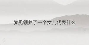 夢(mèng)見領(lǐng)養(yǎng)了一個(gè)女兒代表什么