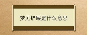 夢(mèng)見鏟屎是什么意思