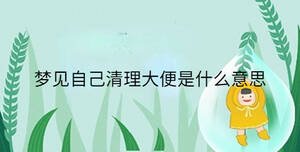 夢見自己清理大便是什么意思