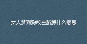 女人夢(mèng)到狗咬左胳膊什么意思
