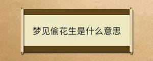 夢(mèng)見(jiàn)偷花生是什么意思