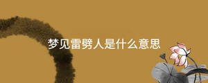 夢(mèng)見(jiàn)雷劈人是什么意思